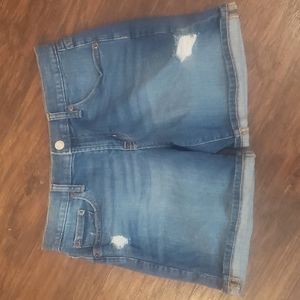 GAP blue ripped denim shorts